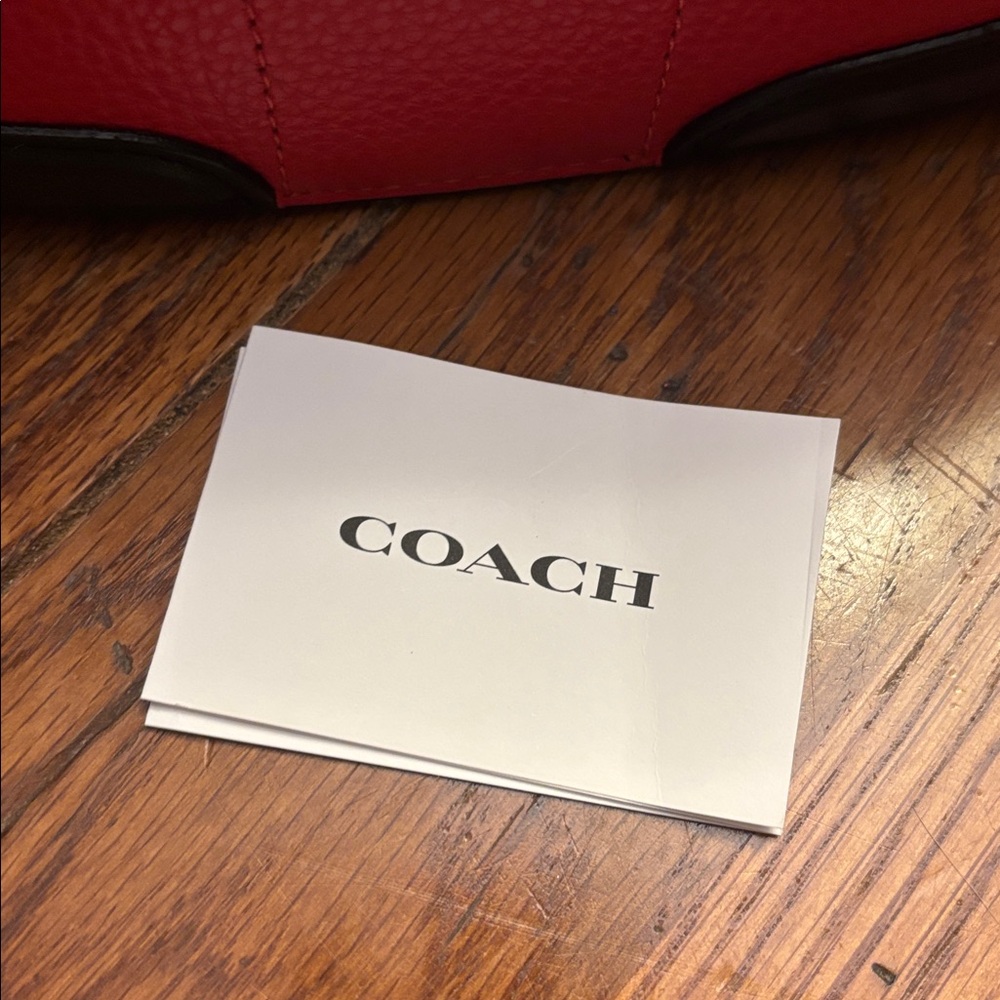 Coach Georgie Saddle Bag in Colorblock - Sport Red/Black EUC - Picture 9 of 10